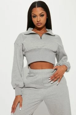 Fashion Nova Wide Leg Sets Its Always Casual Pant Set - Grey