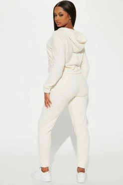 Fashion Nova Always Extra Cozy Pant Set - Cream Sweater Sets
