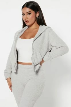 Fashion Nova Sweater Sets Always Extra Cozy Pant Set - Grey