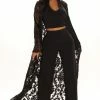 Fashion Nova Sienna 3 Piece Pant Set - Black