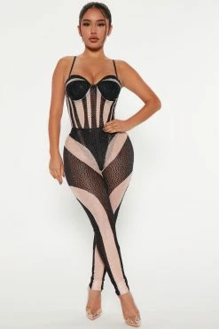 Fashion Nova Legging Sets Claudia Embellished Legging Set - Black