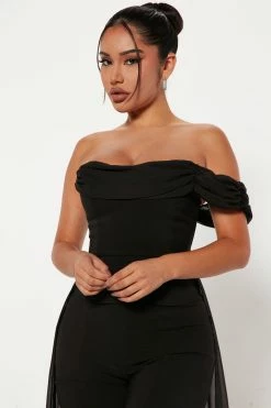 Fashion Nova Classy Affair Pant Set - Black Wide Leg Sets