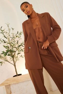 Fashion Nova Matching Separates Hailey Blazer - Brown