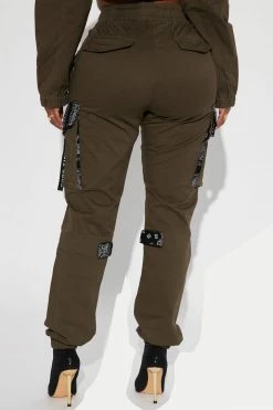 Fashion Nova Always A Good Time Cropped Cargo Jogger - Olive Matching Separates