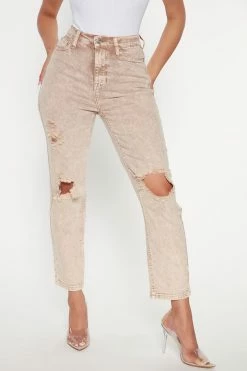 Fashion Nova Matching Separates Knock On Wood Straight Leg Jeans - Tan