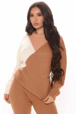 Fashion Nova Legging Sets You're The One Sweater Legging Set - Taupe/combo