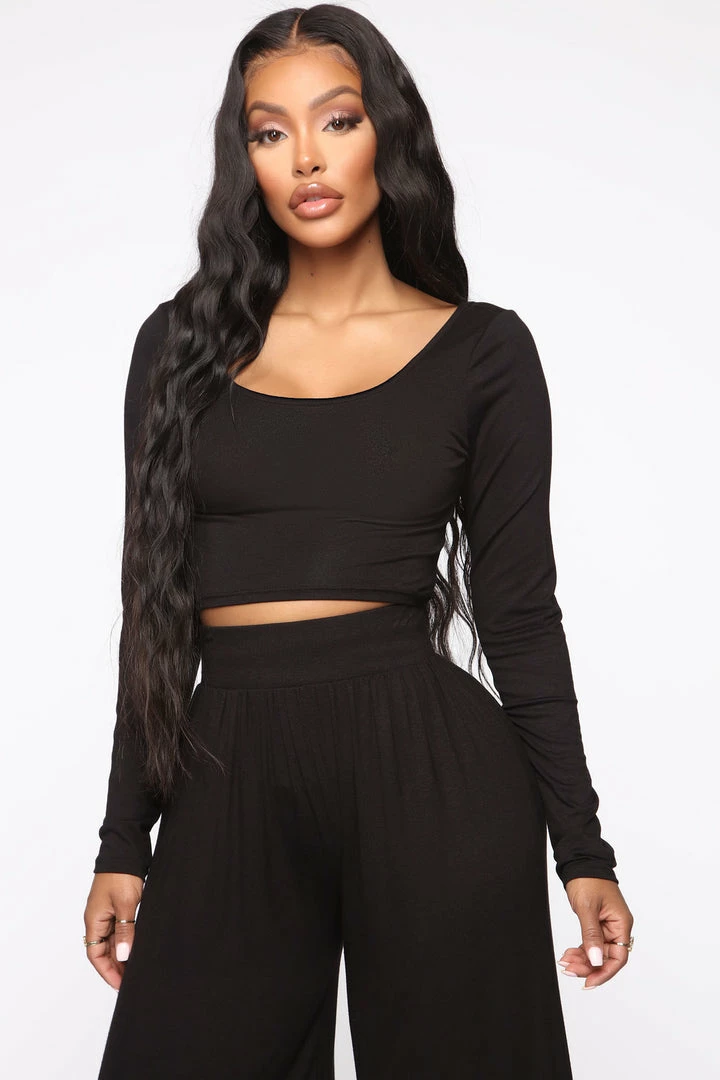 Fashion Nova Perfect Touch Pant Set - Black