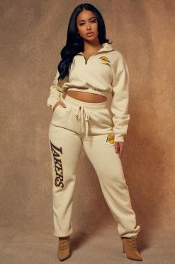 Fashion Nova Matching Separates Lakers VIP Pull Over - Khaki