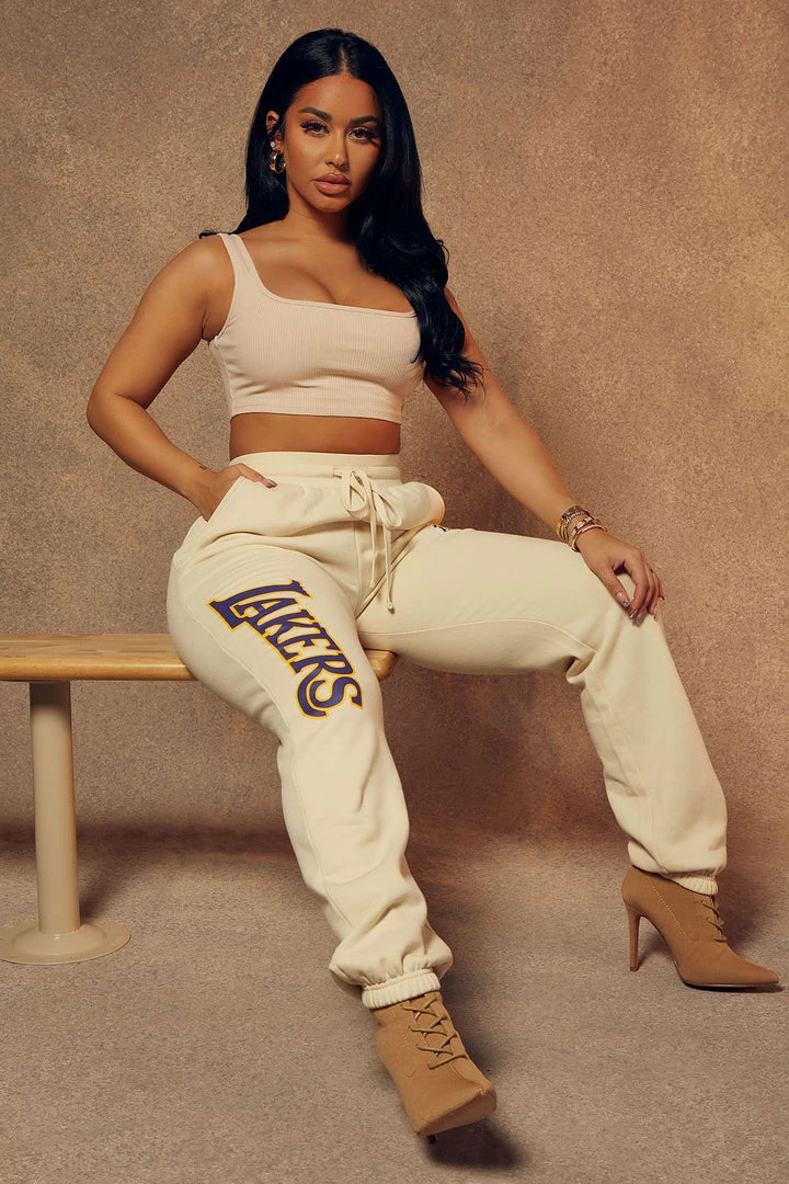 Fashion Nova Lakers VIP Jogger - Khaki
