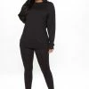 Fashion Nova Legging Sets Kick Back Legging Set - Black