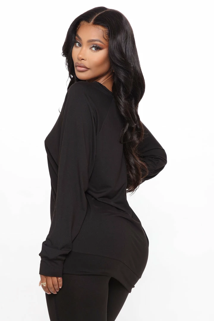 Fashion Nova Legging Sets Kick Back Legging Set - Black