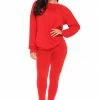 Fashion Nova Kick Back Legging Set - Red