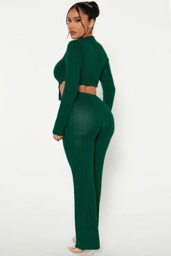 Fashion Nova Sweater Sets Kiana Sweater Pant Set - Hunter