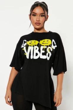 Fashion Nova Legging Sets Good Vibes Legging Set - Black