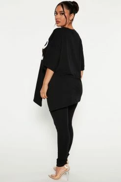 Fashion Nova Legging Sets Good Vibes Legging Set - Black