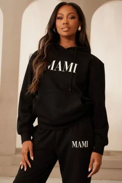 Fashion Nova Matching Separates Family Goals Women's Mami Hoodie - Black