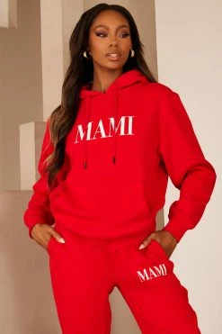 Fashion Nova Family Goals Women's Mami Hoodie - Red Matching Separates