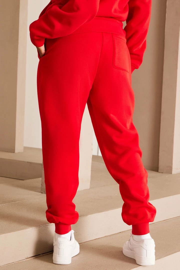 Fashion Nova Family Goals Women's Queen Jogger - Red Matching Separates