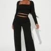 Fashion Nova Blame Me Pant Set - Black