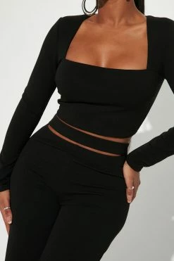 Fashion Nova Blame Me Pant Set - Black