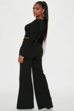 Fashion Nova Blame Me Pant Set - Black