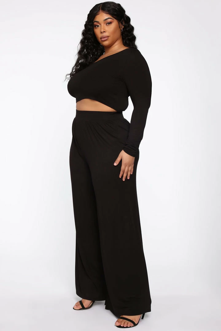 Fashion Nova Perfect Touch Pant Set - Black