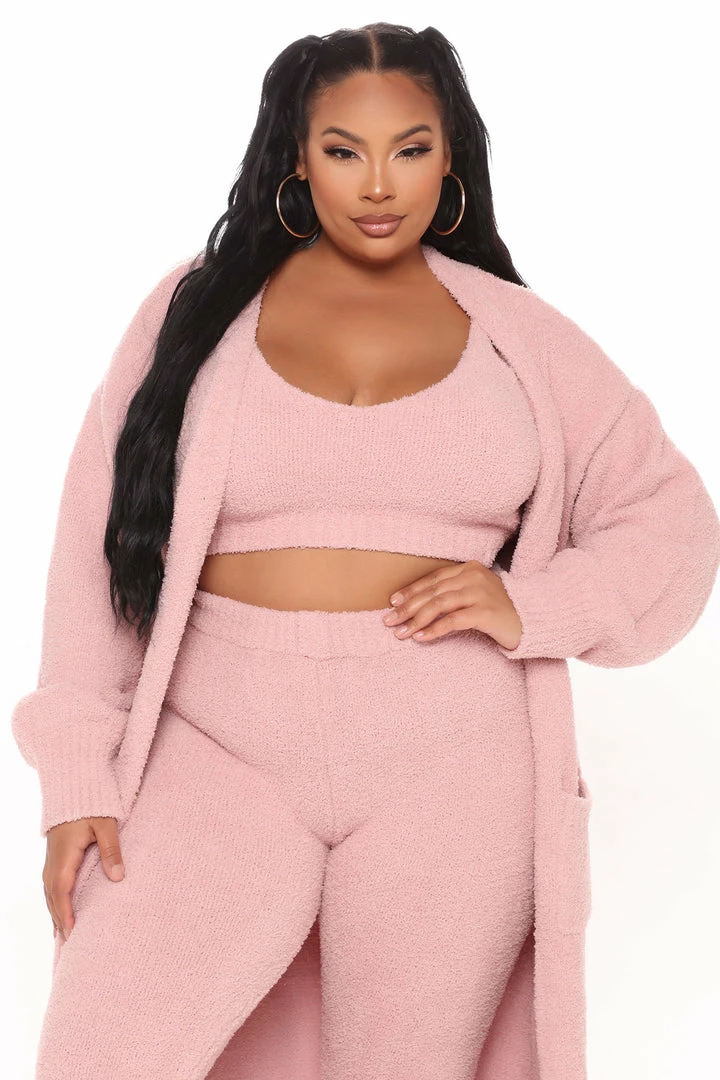 Fashion Nova Living In It 3 Piece Legging Set - Pink Legging Sets