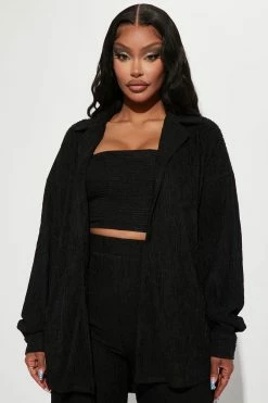 Fashion Nova Brielle 3 Piece Pant Set - Black