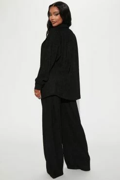 Fashion Nova Brielle 3 Piece Pant Set - Black