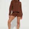 Fashion Nova Sweater Sets Genesis Sweater Short Set - Chocolate