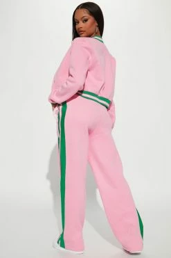 Fashion Nova Just Too Chill Pant Set - Pink