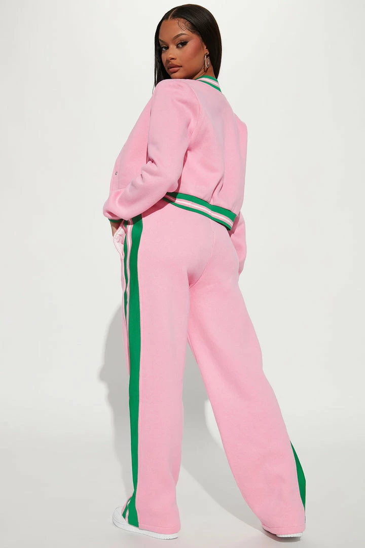 Fashion Nova Just Too Chill Pant Set - Pink