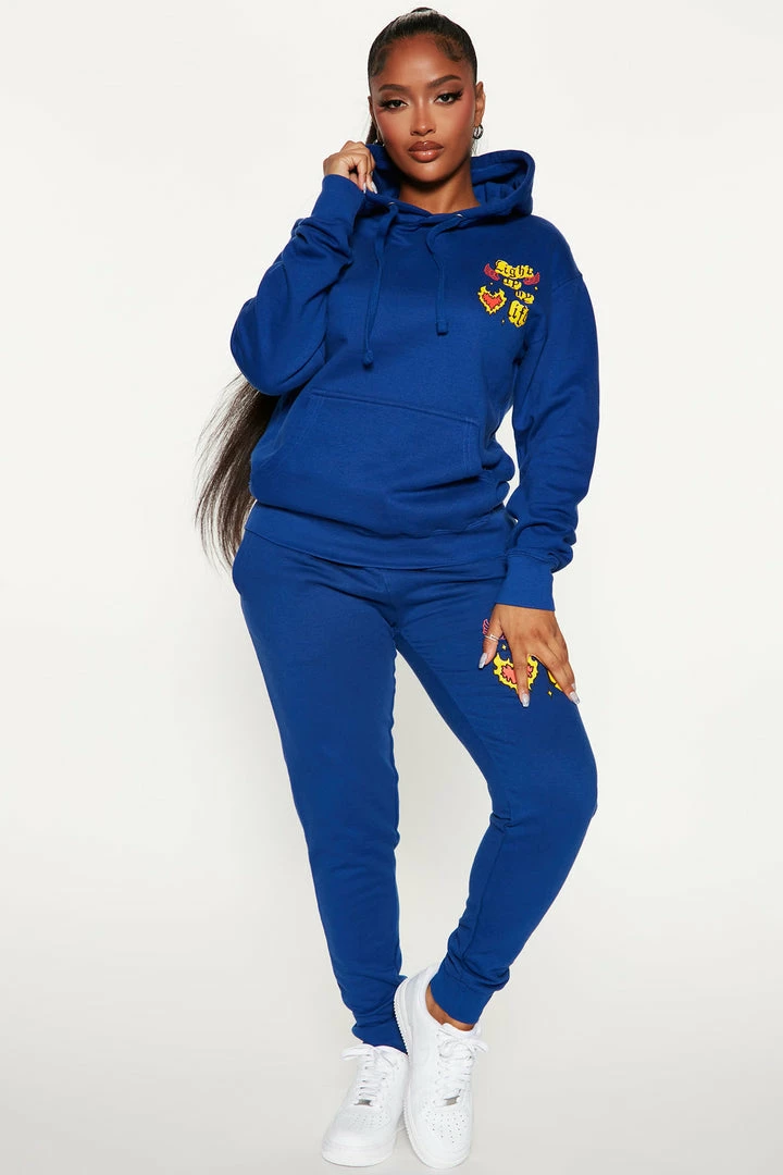 Fashion Nova Light Up My Life Graphic Hoodie - Royal Matching Separates