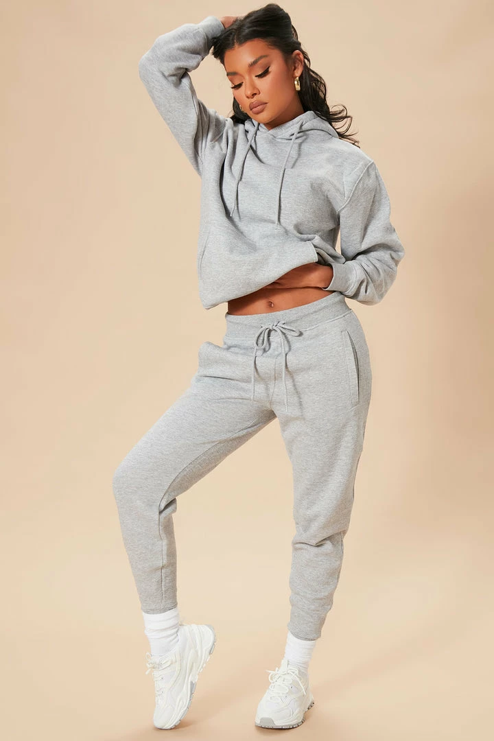 Fashion Nova Matching Separates Stole Your Boyfriend's Oversized Hoodie - Heather Grey