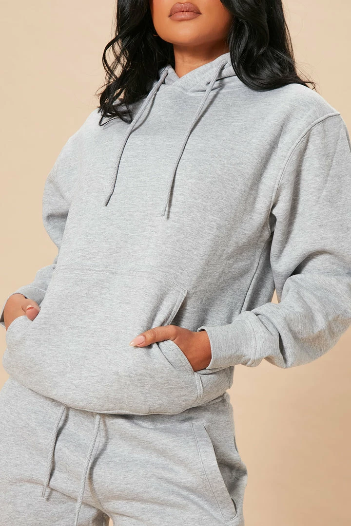 Fashion Nova Matching Separates Stole Your Boyfriend's Oversized Hoodie - Heather Grey