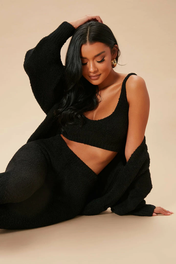 Fashion Nova Living In It 3 Piece Legging Set - Black Legging Sets