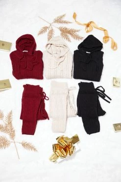 Fashion Nova Can You Knit It Sweater Set - Burgundy Sweater Sets