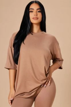 Fashion Nova Weekend Vibes Legging Set - Mocha Legging Sets