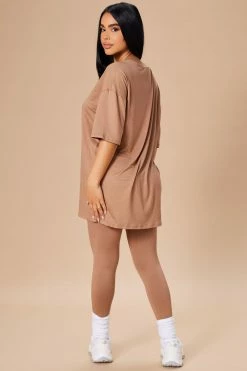 Fashion Nova Weekend Vibes Legging Set - Mocha Legging Sets