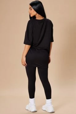 Fashion Nova Weekend Vibes Legging Set - Black