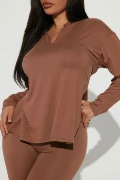 Fashion Nova Lets Chill Together Legging Set - Mocha Legging Sets