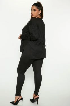 Fashion Nova Legging Sets Lets Chill Together Legging Set - Black