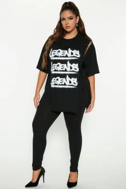 Fashion Nova Legging Sets Legend In The Making Legging Set - Black