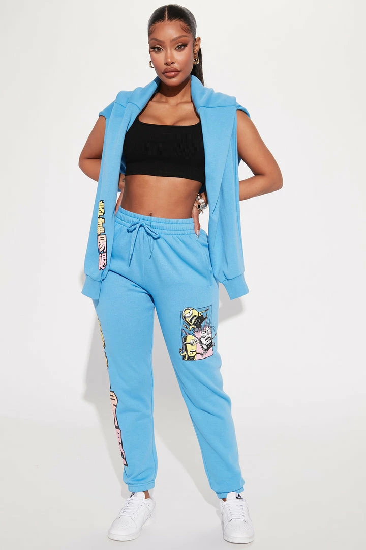 Fashion Nova Matching Separates Minions Graphic Jogger Pant - Blue