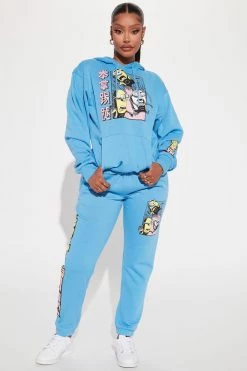 Fashion Nova Matching Separates Minions Graphic Hoodie - Blue