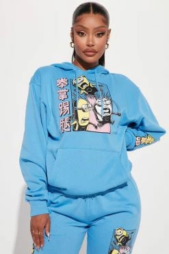 Fashion Nova Matching Separates Minions Graphic Hoodie - Blue