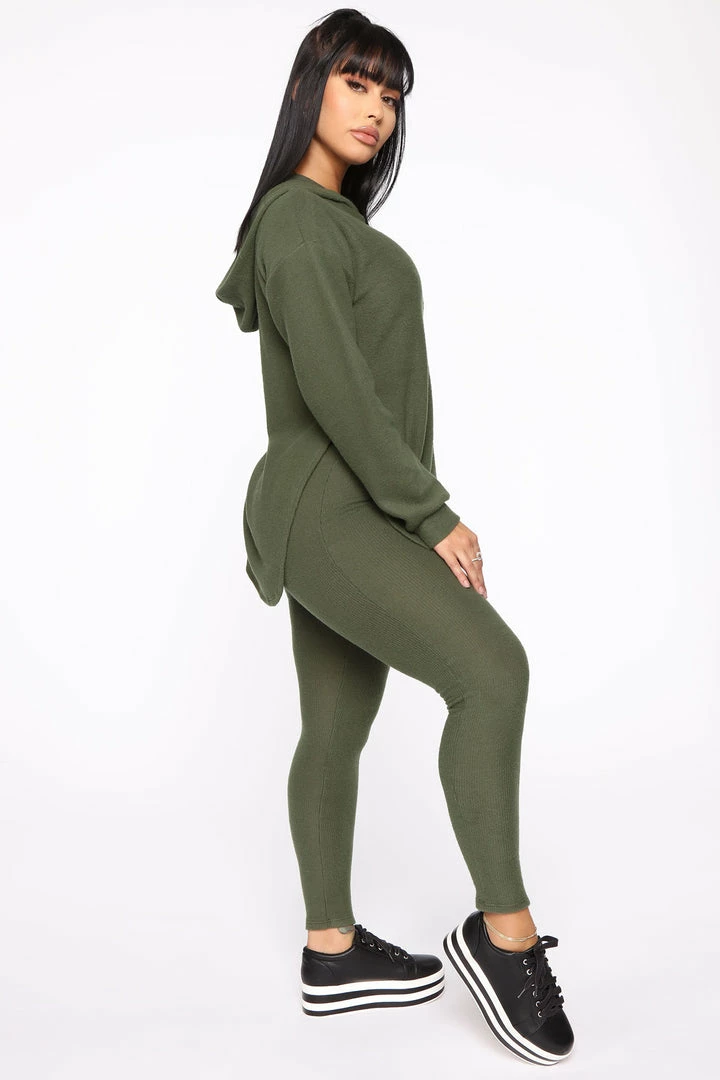Fashion Nova Legging Sets Cutting Corners Legging Set - Olive