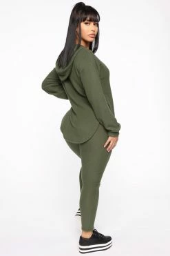 Fashion Nova Legging Sets Cutting Corners Legging Set - Olive