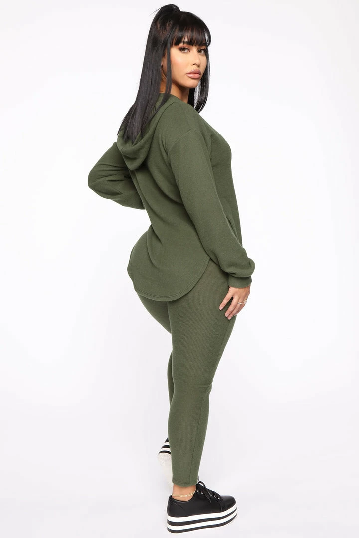 Fashion Nova Legging Sets Cutting Corners Legging Set - Olive