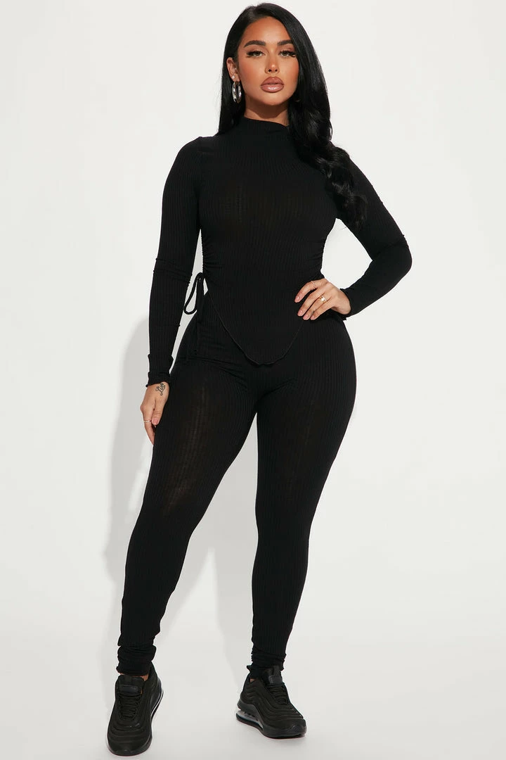 Fashion Nova Legging Sets Genesis Legging Set - Black